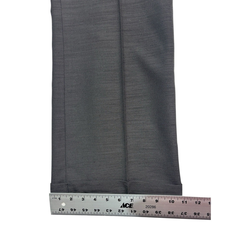 NEW vtg Bespoke Tailored 32x20 Charcoal Silk Pants Trousers Wide Leg Pleated - Picture 5 of 9
